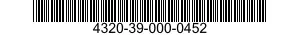 4320-39-000-0452 RAM,HYDRAULIC 4320390000452 390000452