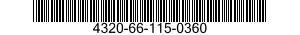 4320-66-115-0360 PATTERN,PUMP,IMPELL 4320661150360 661150360