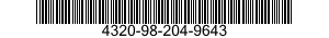 4320-98-204-9643 RING,PISTON 4320982049643 982049643