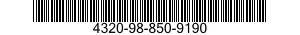 4320-98-850-9190 PARTS KIT,RECIPROCATING PUMP 4320988509190 988509190