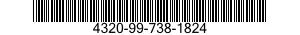 4320-99-738-1824 FRICTION PAD,STOP 4320997381824 997381824