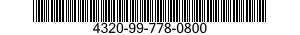 4320-99-778-0800 END PLATE 4320997780800 997780800