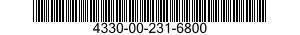 4330-00-231-6800 FILTER ELEMENT,FLUID 4330002316800 002316800