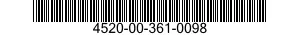 4520-00-361-0098  4520003610098 003610098