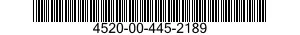 4520-00-445-2189  4520004452189 004452189