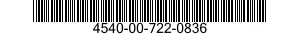 4540-00-722-0836  4540007220836 007220836