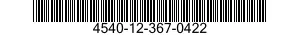 4540-12-367-0422 CUTTER,PLUG,PULPER 4540123670422 123670422