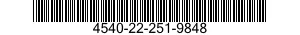 4540-22-251-9848  4540222519848 222519848