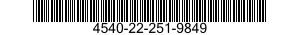4540-22-251-9849  4540222519849 222519849