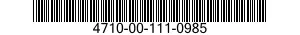 4710-00-111-0985  4710001110985 001110985