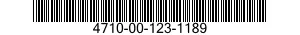 4710-00-123-1189  4710001231189 001231189