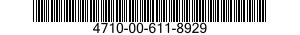 4710-00-611-8929  4710006118929 006118929