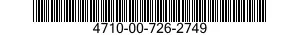 4710-00-726-2749  4710007262749 007262749