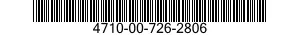 4710-00-726-2806  4710007262806 007262806