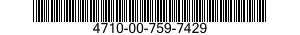 4710-00-759-7429  4710007597429 007597429