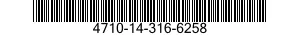 4710-14-316-6258  4710143166258 143166258