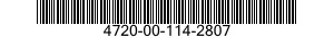 4720-00-114-2807  4720001142807 001142807