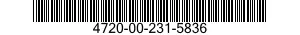 4720-00-231-5836  4720002315836 002315836