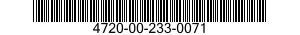 4720-00-233-0071  4720002330071 002330071