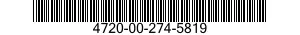 4720-00-274-5819  4720002745819 002745819