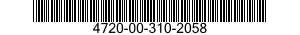 4720-00-310-2058  4720003102058 003102058