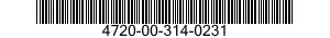 4720-00-314-0231  4720003140231 003140231