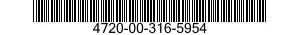 4720-00-316-5954  4720003165954 003165954