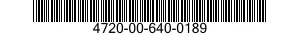 4720-00-640-0189  4720006400189 006400189