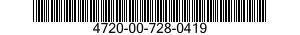 4720-00-728-0419  4720007280419 007280419