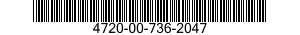 4720-00-736-2047  4720007362047 007362047