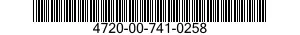 4720-00-741-0258  4720007410258 007410258