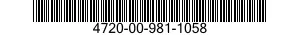 4720-00-981-1058  4720009811058 009811058