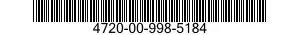 4720-00-998-5184  4720009985184 009985184