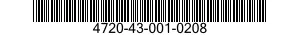 4720-43-001-0208 HOSE ASSEMBLY,NONMETALLIC 4720430010208 430010208