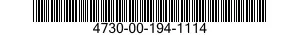 4730-00-194-1114 ADAPTER,STRAIGHT,PIPE TO BOSS 4730001941114 001941114