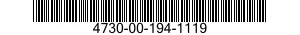 4730-00-194-1119 ADAPTER,STRAIGHT,PIPE TO BOSS 4730001941119 001941119