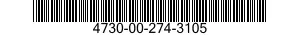4730-00-274-3105 PLUG,PIPE 4730002743105 002743105