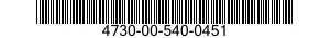 4730-00-540-0451 PLUG,PIPE 4730005400451 005400451