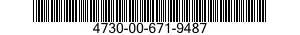 4730-00-671-9487 PLUG,PIPE 4730006719487 006719487