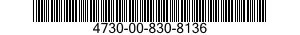 4730-00-830-8136 ADAPTER,STRAIGHT,PIPE TO HOSE 4730008308136 008308136