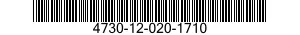 4730-12-020-1710 ADAPTER,STRAIGHT,PIPE TO BOSS 4730120201710 120201710