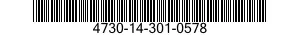 4730-14-301-0578 ADAPTER,STRAIGHT,TUBE TO BOSS 4730143010578 143010578