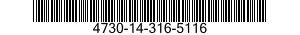4730-14-316-5116 CONNECTOR,HOSE,BULKHEAD 4730143165116 143165116