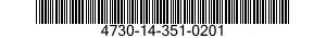 4730-14-351-0201 ADAPTER,STRAIGHT,TUBE TO BOSS 4730143510201 143510201