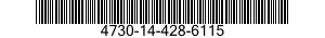 4730-14-428-6115 ADAPTER,STRAIGHT,TUBE TO BOSS 4730144286115 144286115