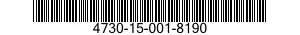 4730-15-001-8190 CLAMP,PIPE,ANCHOR AND REINFORCEMENT 4730150018190 150018190