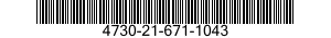 4730-21-671-1043 CAP,TUBE 4730216711043 216711043