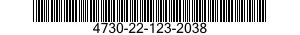 4730-22-123-2038 ADAPTER,STRAIGHT,TUBE TO BOSS 4730221232038 221232038