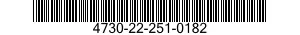 4730-22-251-0182 PLUG,PIPE 4730222510182 222510182