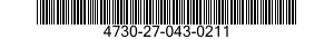 4730-27-043-0211 ADAPTER,STRAIGHT,HOSE TO BOSS 4730270430211 270430211